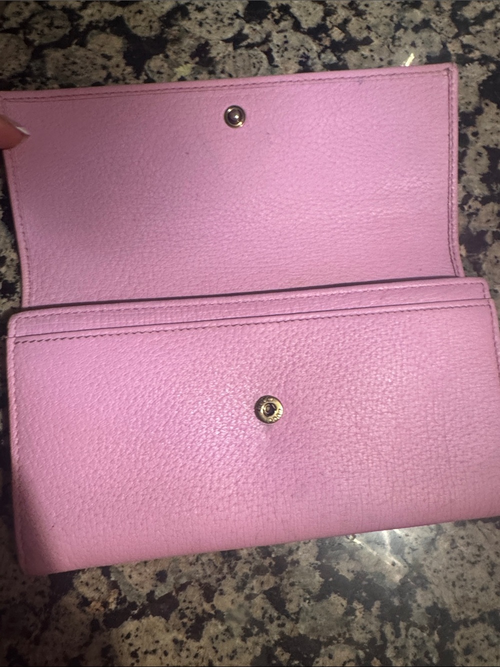 Pink Gucci Leather Wallet with Jeweled Double-G Accent - Picture 7 of 8